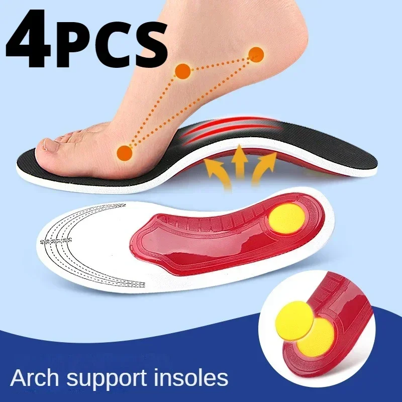 4PCS Orthopedic Insoles Men Women Foot Care Correction OX Leg Pain Relief Plantar Fasciitis for Adults Arch Support Air for shoe insoles orthopedic insoles