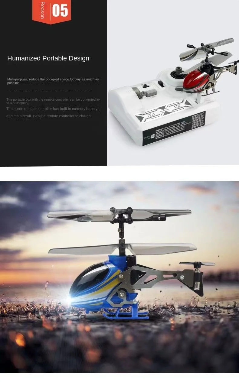 Three channel mini remote-controlled aircraft, the world's smallest remote-controlled aircraft, nano helicopter metal toy 6
