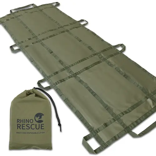 RHINO RESCUE Disposable Emergency Stretcher Portable Rescue Litter for Outdoor Camping First Aid Kit IFAK