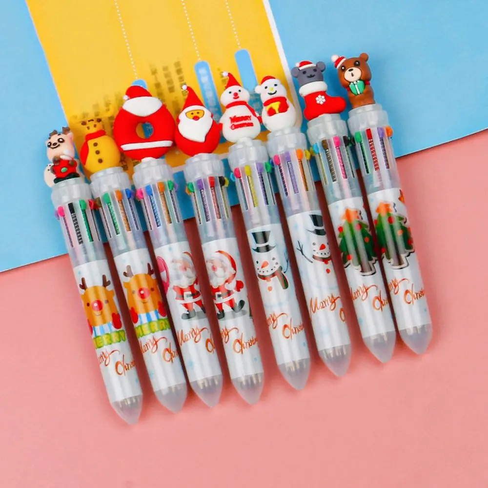 

1 шт. искусственное дерево, начальная школа, олень, канцелярские товары, Санта-Клаус, шесть цветов, ручка, Рождественская шариковая ручка