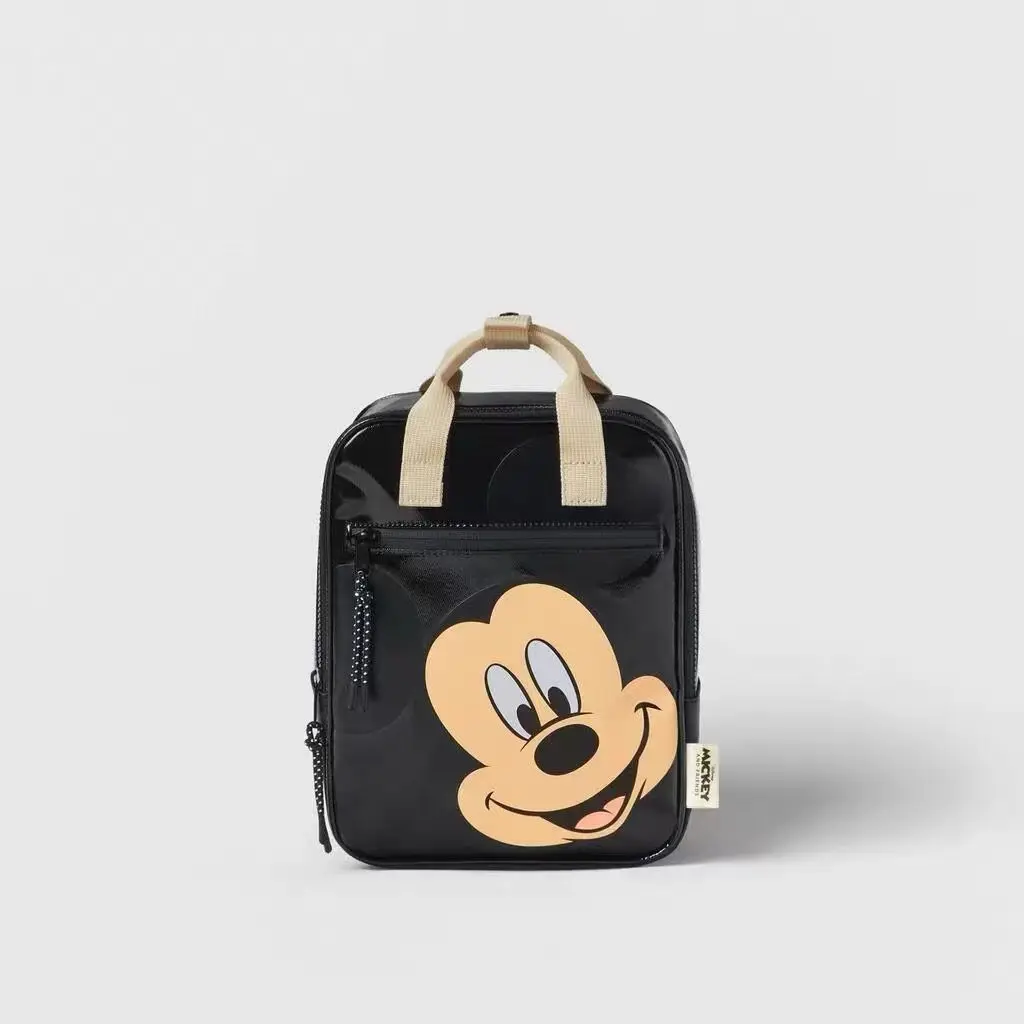 Mickey Black Backpack Children Bag Fashion Boutique Design Kids Boy School Bag Cartoon Trendy Brand Two-shoulder Bags Disney 1