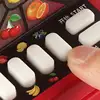 Nostalgic Mini Luck Play Machine Fruit Lottery Machine Toy Vintage Game Console Funny Fruit Luck Play Game For Kids Adults Gift 4