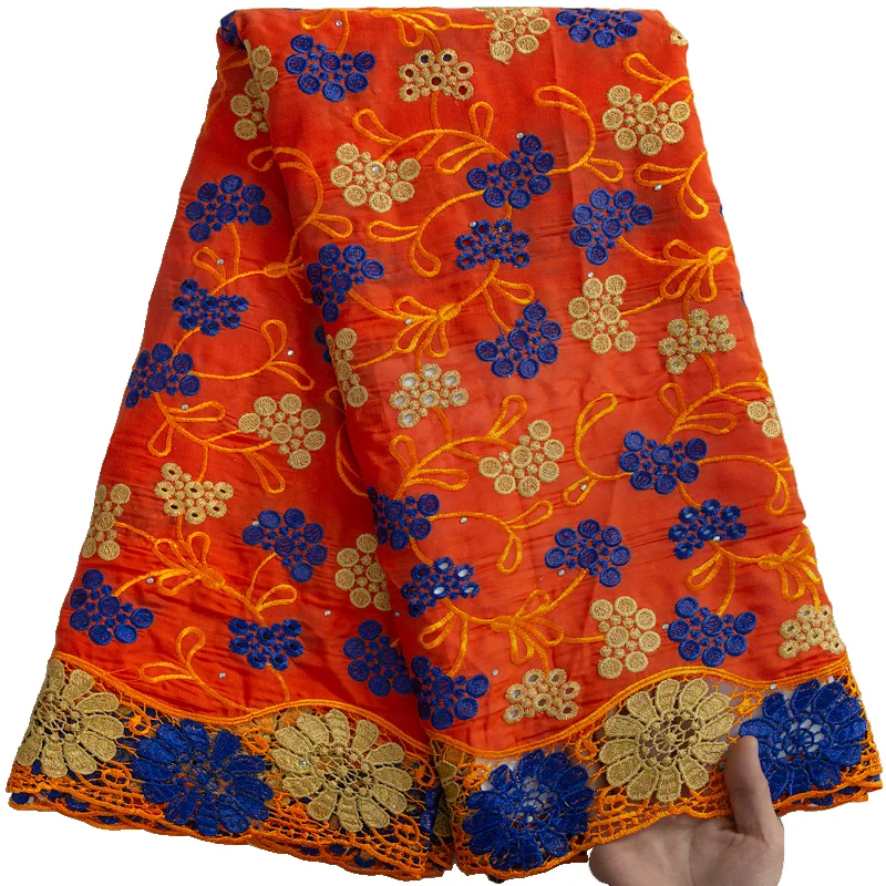 

Swiss Voile Lace Cotton Fabric 2023 High Quality Red African Nigerian Embroidered Dry Lace For French Women Party Dresses A3308
