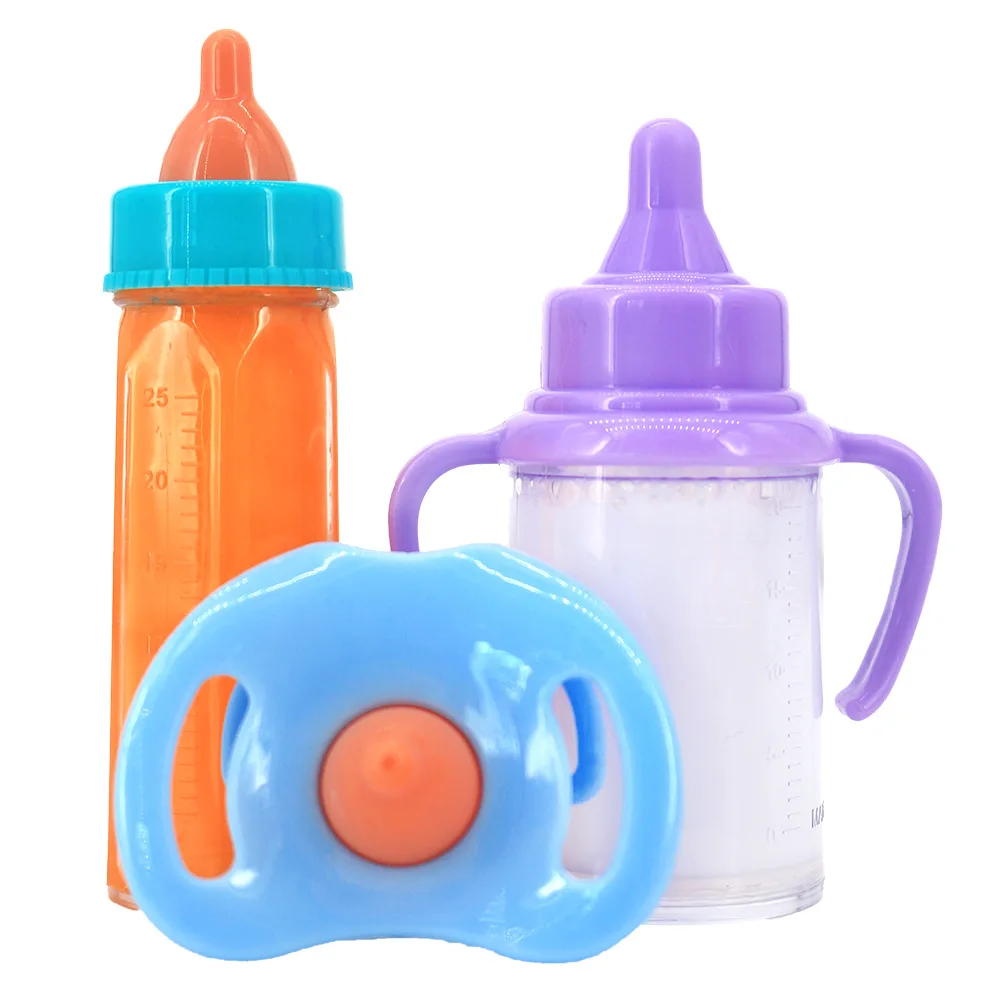 

Rebirth Doll Accessories Magic Bottle Pacifier Juice Bottle Shave Doll Playhouse Toys Feeding Bottles for Baby