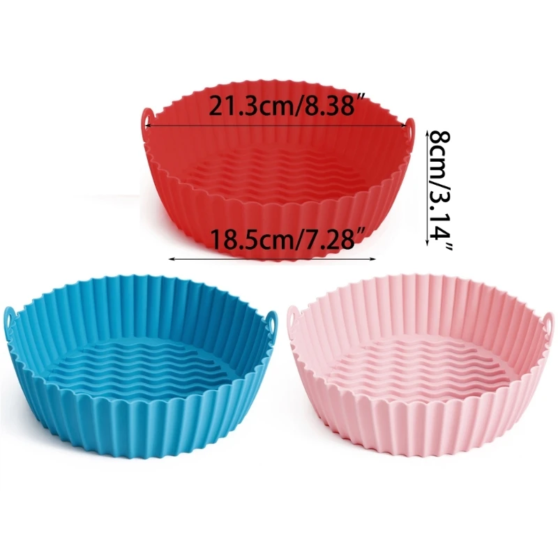 Silicone Basket Reusable Oven Baking Tray Silicone Mold for Air Fryer New Dropship