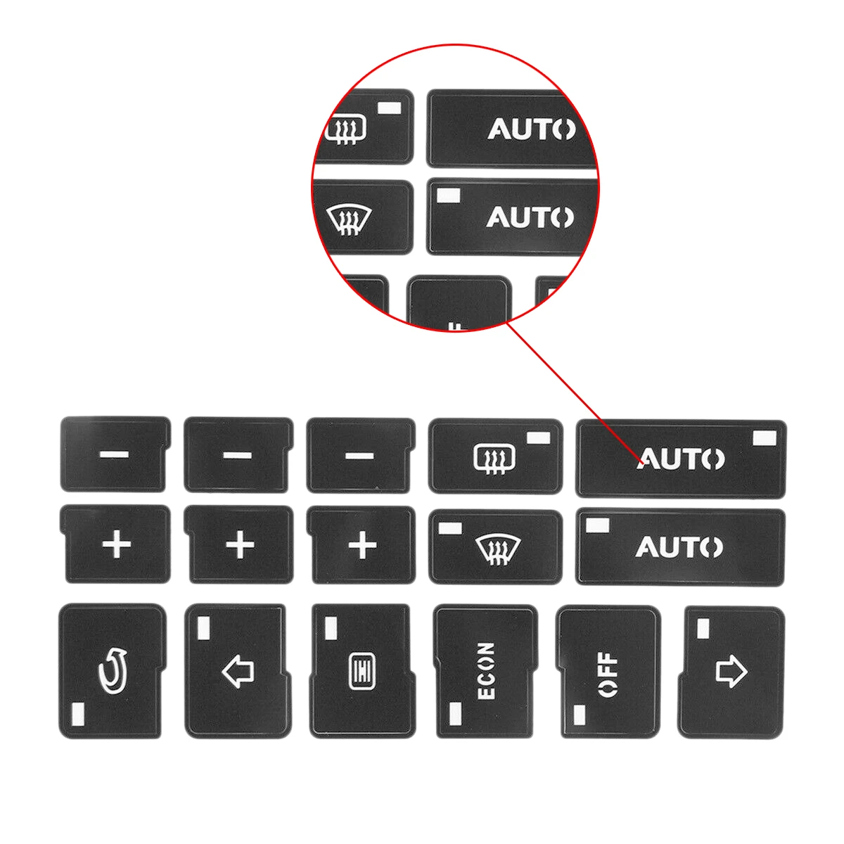 For-Audi A4, B6, B7 2000-2004 AC Climate Control Button Repair Decals Sticker 2
