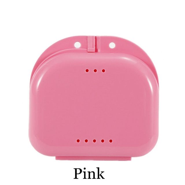 Fake Teeth Orthodontic Case Dental Retainer Mouth Guard Denture Storage Box Plastic Oral Hygiene Supplies Organizer