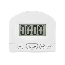 Electronic 4 - Button Mini Kitchen Timer for Baking, Study, and Fitness (White)