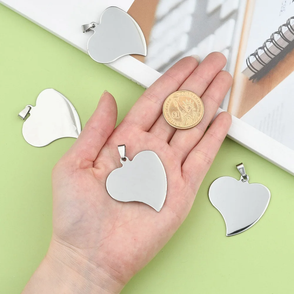 PandaHall 50 Stück nicht anlaufende 201 Edelstahl-Rechteckanhänger – Stanzrohlinge mit aufsteckbarem Bügel, Stahlfarbe für DIY-Schmuck – Detail 25