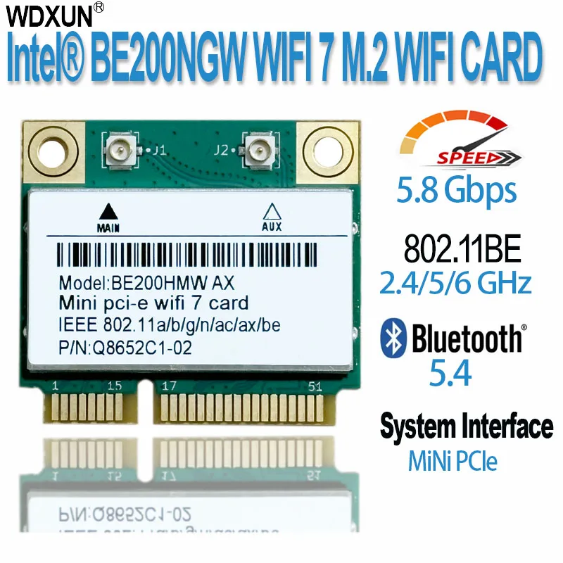 WiFi7BE200PCIEWiFiAdapterForBluetooth5.4Tri-Band2.4G/5G/6GHz8774MbpsBE200NGWWirelessNetworkAdapterWin10/11-AliExpress7