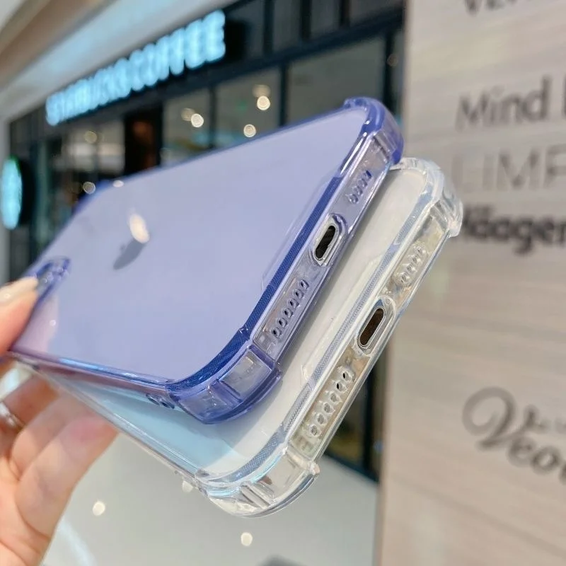 Candy Color Ultra-Thin Airbag Shockproof Transparent Case