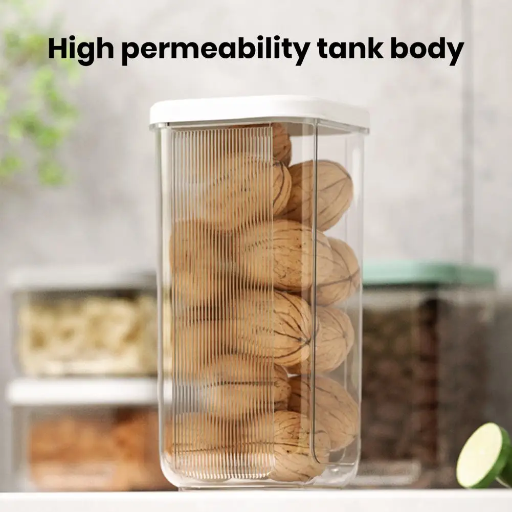 1pc 4000ml Plastic Multifunctional Food Storage Box, Large Capacity  Leak-proof Food Cabinet Organizer Suitable For Kitchen