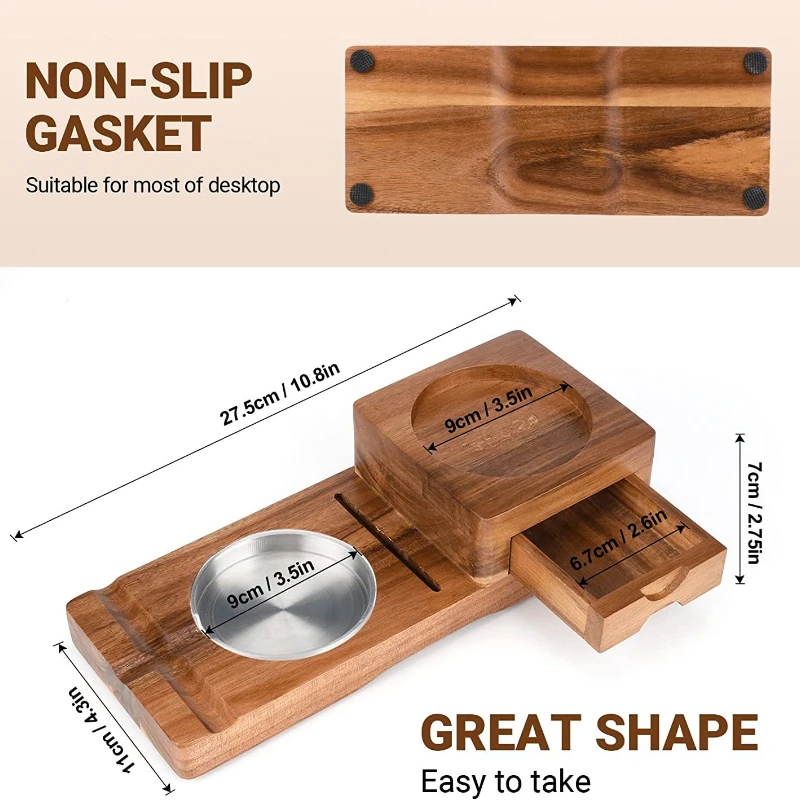 Cigarettes ashtray wood ashtray wooden cigar ashtray beverage solid wood coaster whiskey tray cigar holder box
