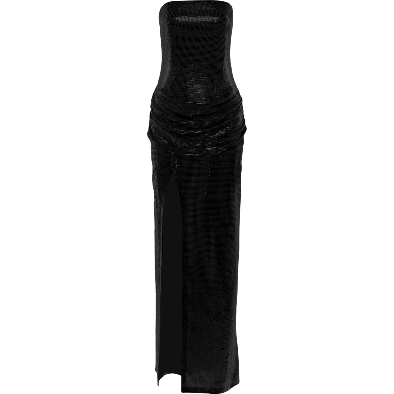 غريب سنور مثير ثوب ثوب المرأة حمالة الترتر Ruched أنيقة الخوخ الورك الكلاسيكية مساء يؤرخ تمتد نحيل سبليت Bodycon