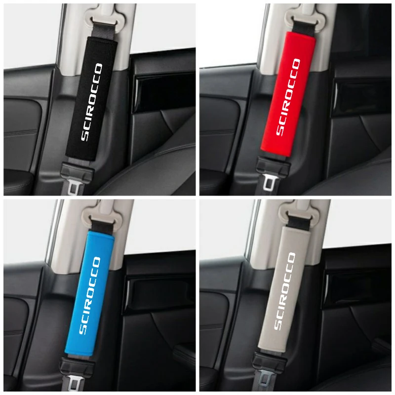 플란넬 원단 자동차 안전벨트 어깨 보호대 커버, 폭스바겐 SCIROCCO GTI R 자동차 액세서리, 2 개