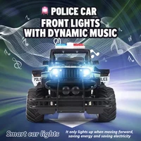 1:20 Remote Control Alloy Police Car with LED Light 4CH RC Off-road Climbing Vehicles Police Buggy Truck Cars Toys for Children 2
