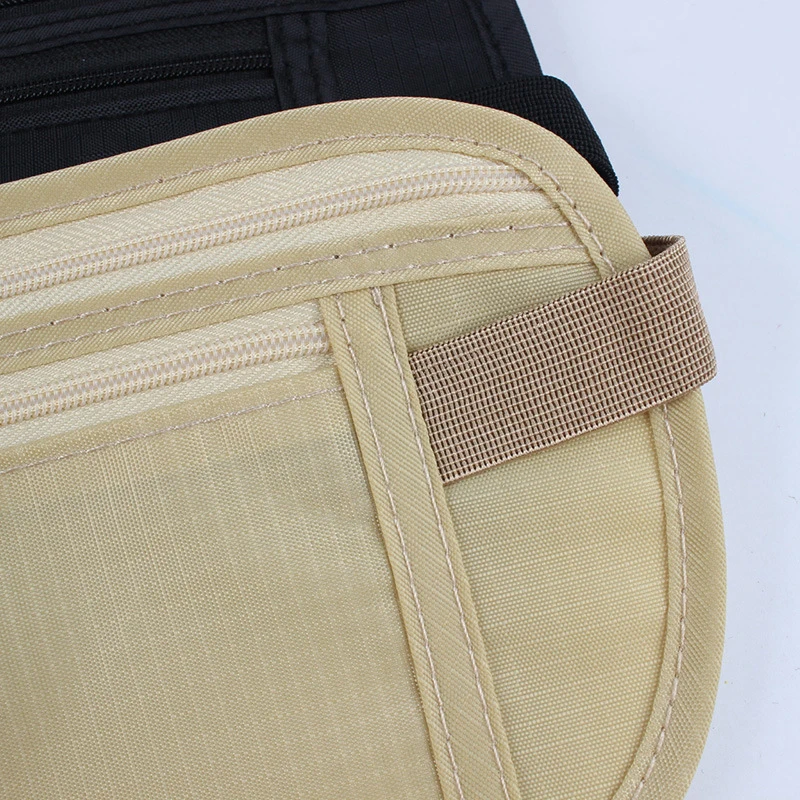 ★ ▲ 1PC Marsupio da viaggio invisibile, marsupio per passaporto, borsa porta soldi, portafoglio di sicurezza nascosto, borsa casual per uomo e donna - immagine 6