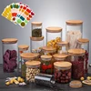 Mason Candy Jar For Spices Glass bamboo Cover Container Glass Jars With Lids Cookie Jar Kitchen Jars And Lids Wholesale 1