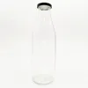 Clear Round Milk Bottle with Metal Lug 50cl 1000ml Empty Glass Bottles for Milk MOQ2000 Best Price Customized Printing Logo 3
