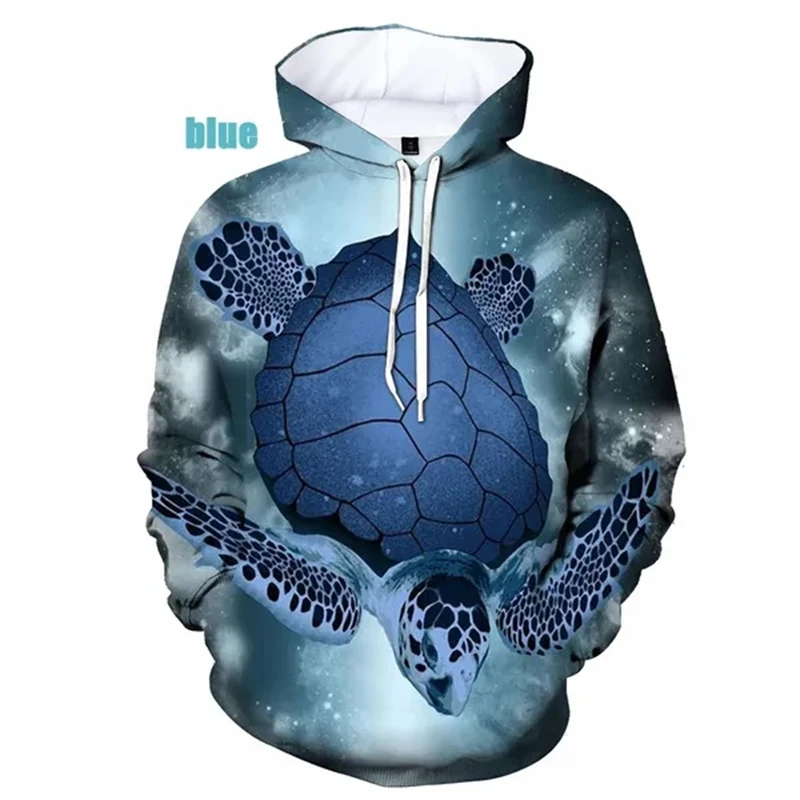 

New Fashion Sea Turtle 3D Printed Women Men Hoodie Streetwear Harajuku Turtle Hoodies Oversized Loose Sweatshirt Casual Apparel