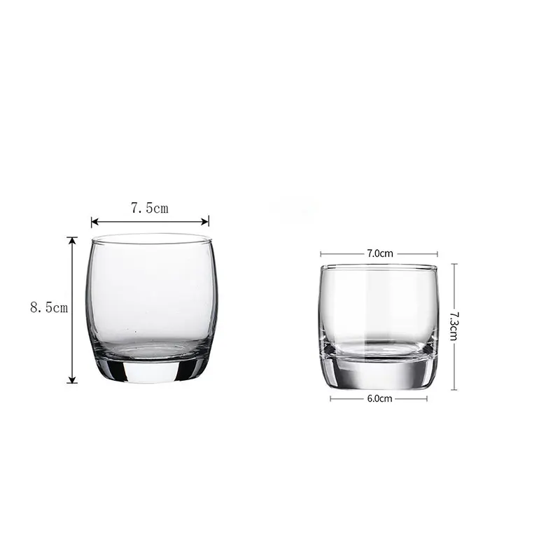 200ml/290ml Whisky Glass European Spirits Glass Thickened Beer Glass Glass Water Glass Foreign Wine Glass KTV Bar Wine Glass