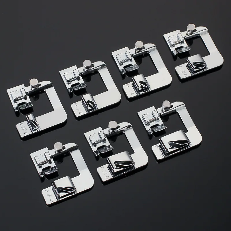 Sewing Machine Foot 1PCS 13/19/22mm Domestic Sewing Machine Foot Presser Foot Rolled Hem Feet for Brother Singer Sew Accessories