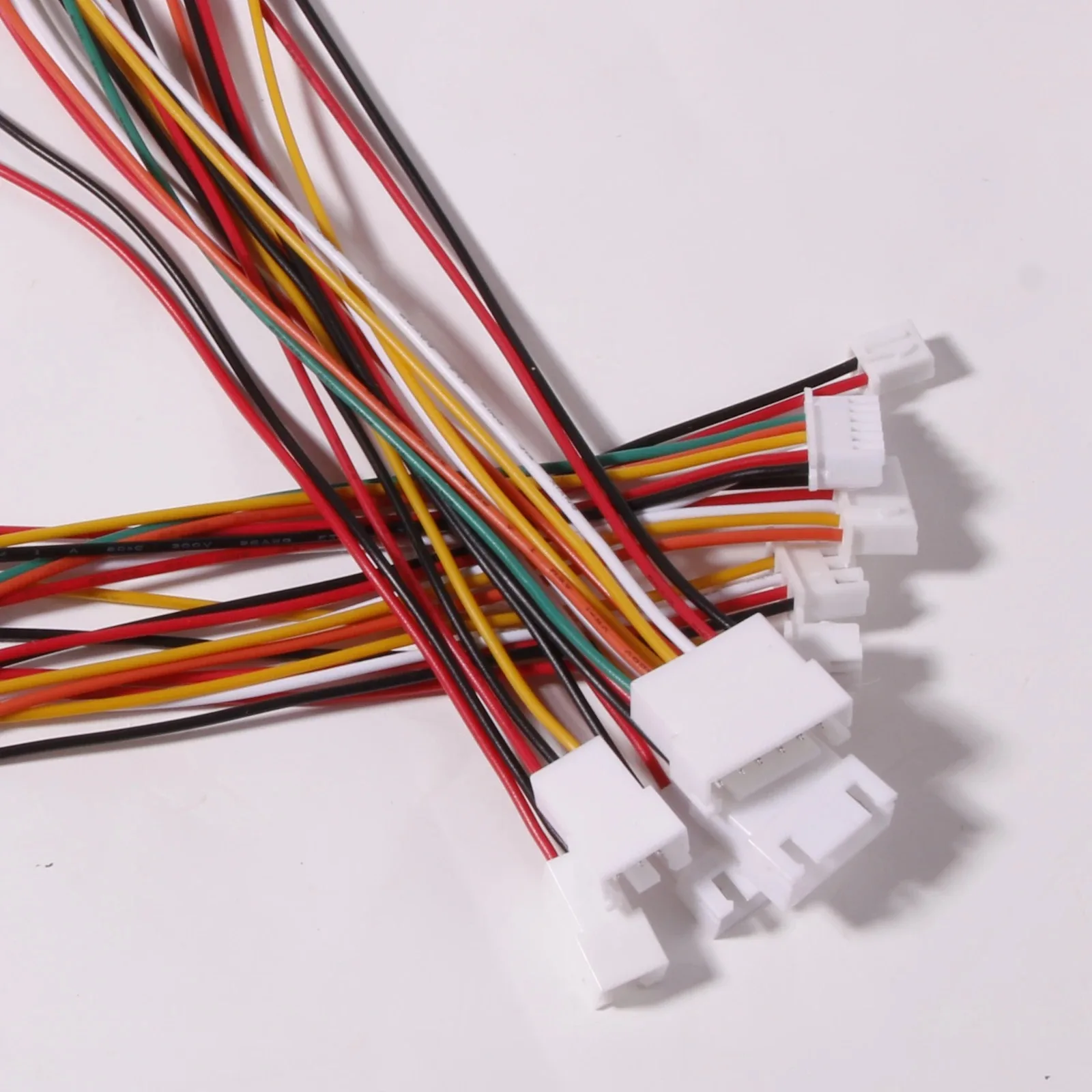 Lot de 10 paires Connecteurs JST PH 2.0 2-6 Pins 26AWG 200mm