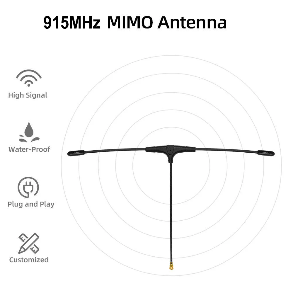 915MHz Plane Antenna T-Shape MIMO Bluetooth Antenna Long Range Crossing Machine Control for ELRS915 RC FPV Traversing Drones