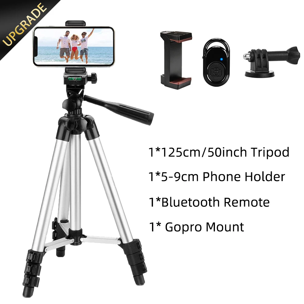 Tripod for Mobile Phone with Bluetooth Remote Phone Holder Carry Bag Lightweight Tripods for Selfie Vlog Travel Photography mobile stand Holders & Stands