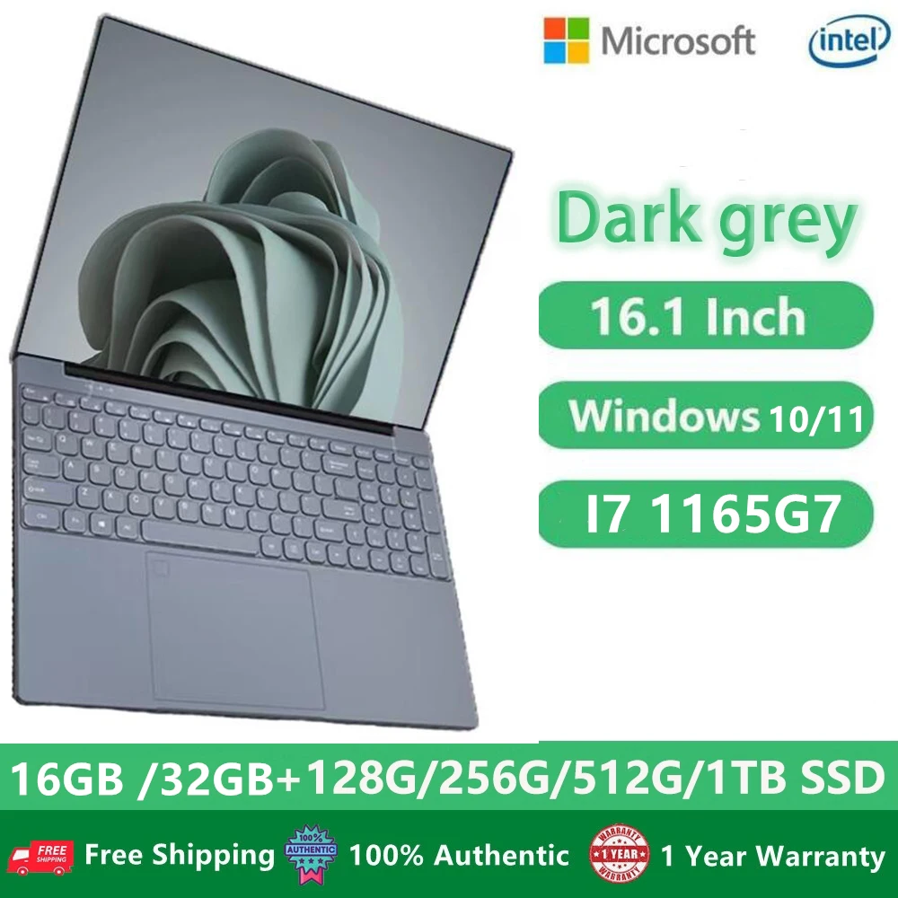 

CARBAYTA Ultrabook Gaming Laptop Notebook Windows 10 11 Pro 16.1" 11th Gen Intel Core I7 1165G7 16GB 32GB + 256GB 512GB 1TB 2TB