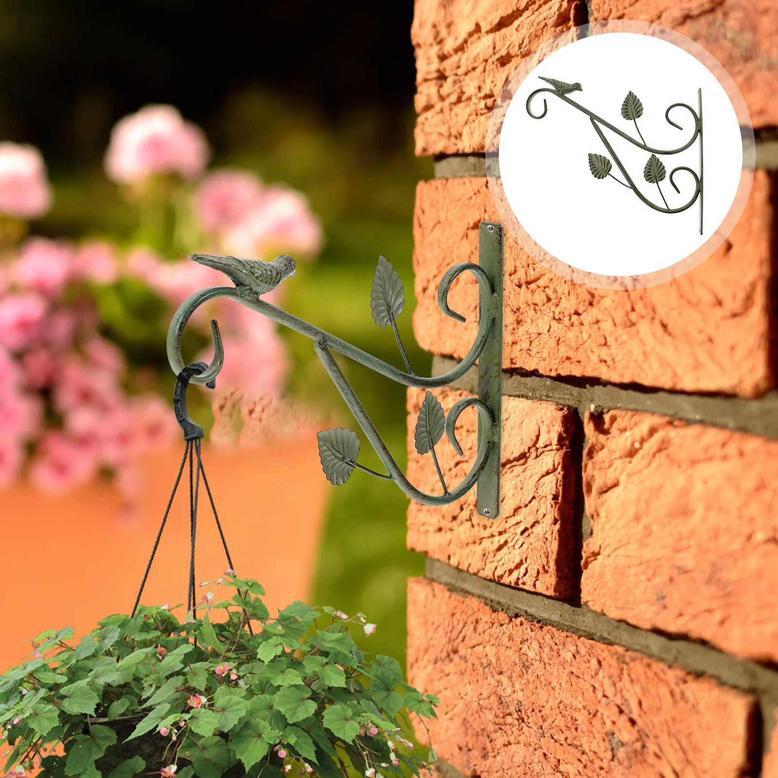 Retro Iron Vintage Plant Hangers Wall Mounted Shepherd Hooks for Outdoor Birdcage Flower Pot Bracket Garden Decorative Iron Wall