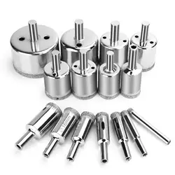 Versatile Diamond Drill Bit Set for Precision Cutting in Ceramics, Glass, Marble, Stone, and Tile