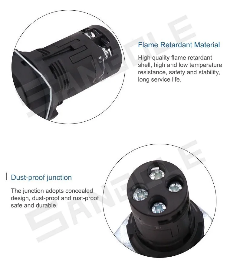 travamento automático, preto, XB7-ED33, 22mm, 5pcs