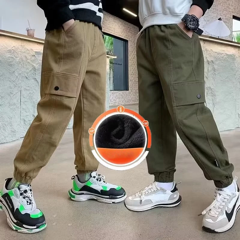 Children's Spring And Autumn Workwear Pants Fashionable And Handsome Boys' Autumn And Winter Clothing Trendy Pants Big Boys