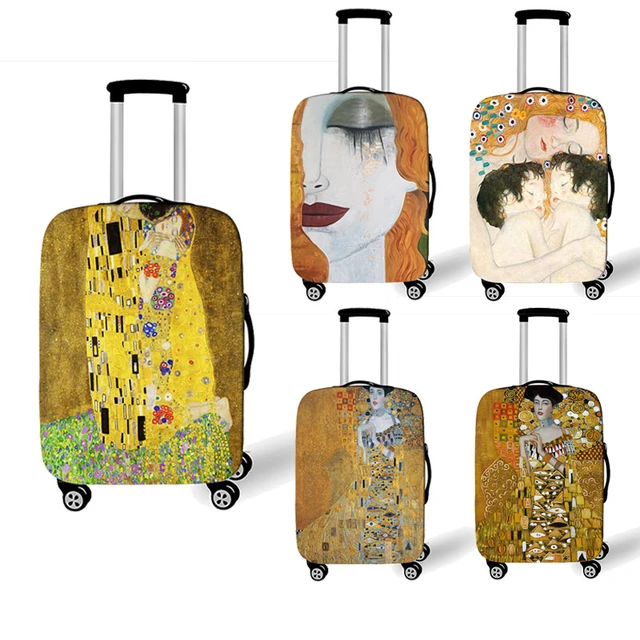 Klimt Suitcase Cover Flight Gustav The kiss Elastic Luggage Case