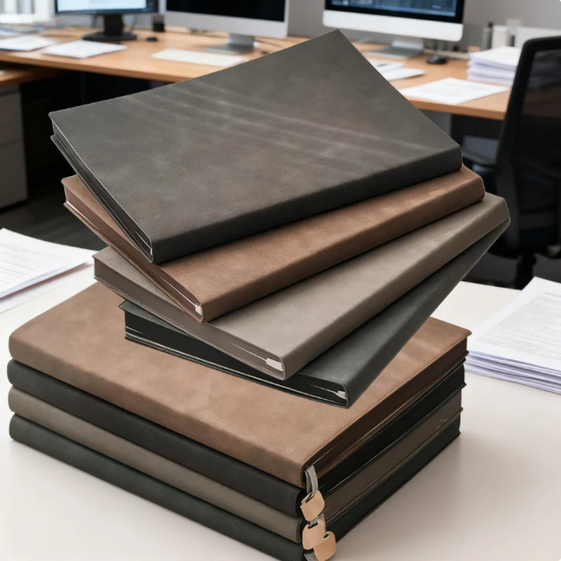 Leather Business Notebook with Thick Paper for Meeting and Work