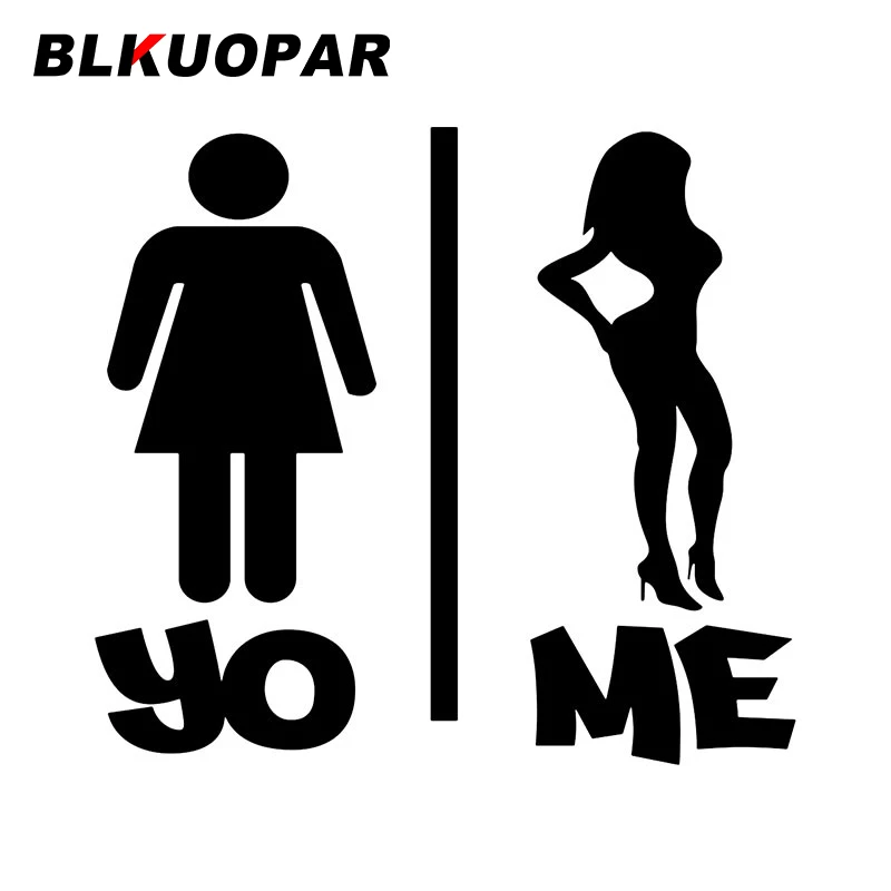 

BLKUOPAR You Against Me Car Sticker Personality Die Cut Waterproof Graphics Funny Occlusion Scratch Car Bumper Accessories