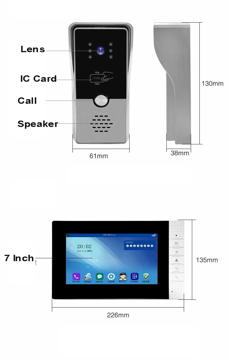 Ring Intercom, Intercom upgrade, Two-Way Talk, Remote Unlock, Auto-Verify,  DIY