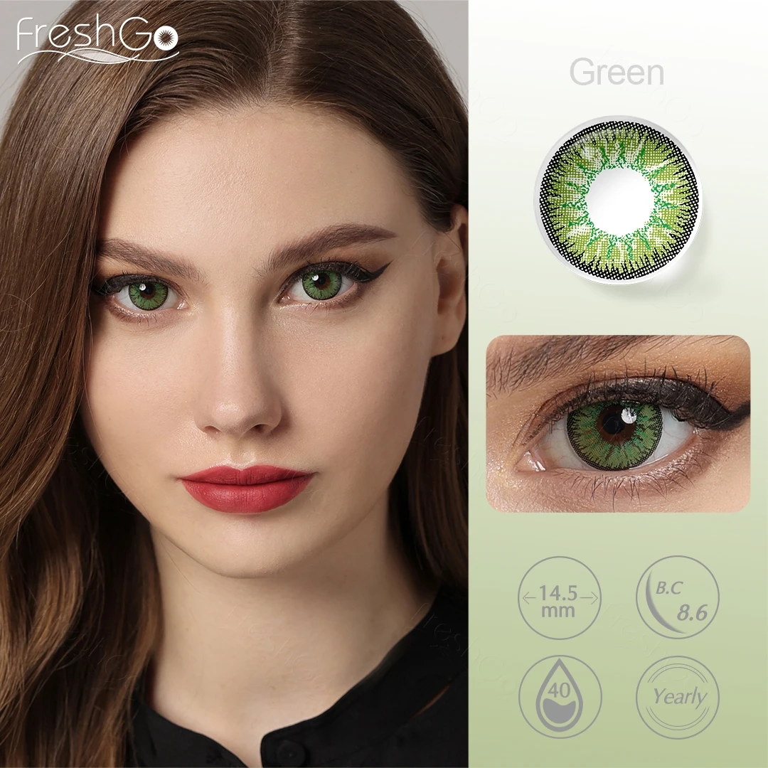 FreshGo Official - UP TO 50% OFF Ocean Green Colored Contacts