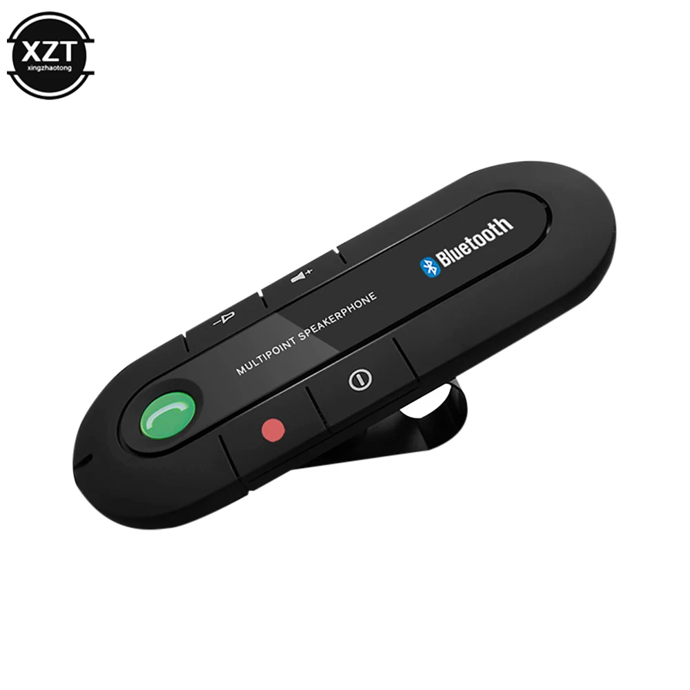 Bluetooth Hands-Free Car Kit with USB Audio Receiver and Visor Clip