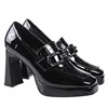 Spring Fashion High Heels Autumn New Women Chunky Platform Pumps British Style Woman Slip on Square Toe Office Lady Work Shoes 6