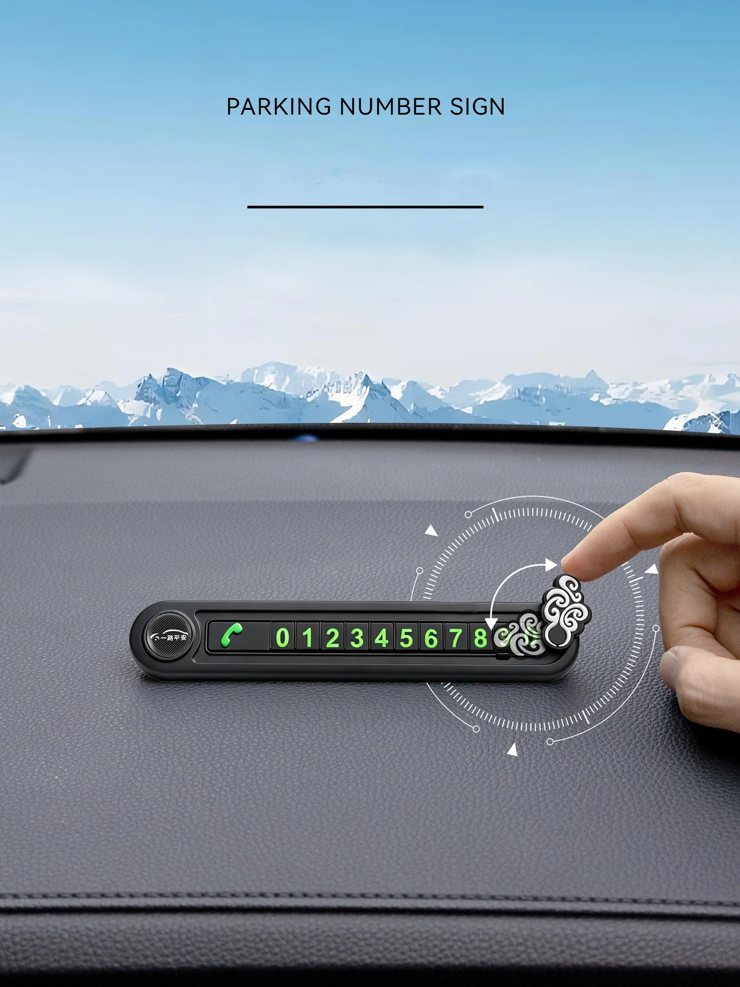 Portable Temporary Parking Phone Number Display Plate with Callback Feature