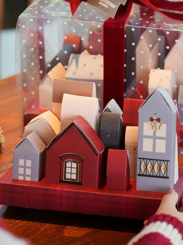 25Pcs Christmas Advent Calendar Boxes Gift Candy Box To Fill Countdown Advent Calendars Small Gifts Wrapping Box Xmas Decor