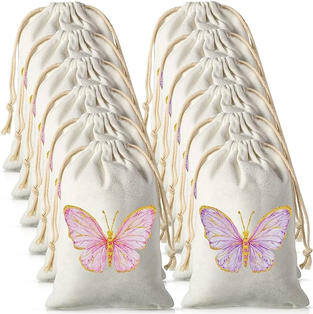 20pcsButterflyReusablePartyTreatBagsGoodyCandyCottonwith
