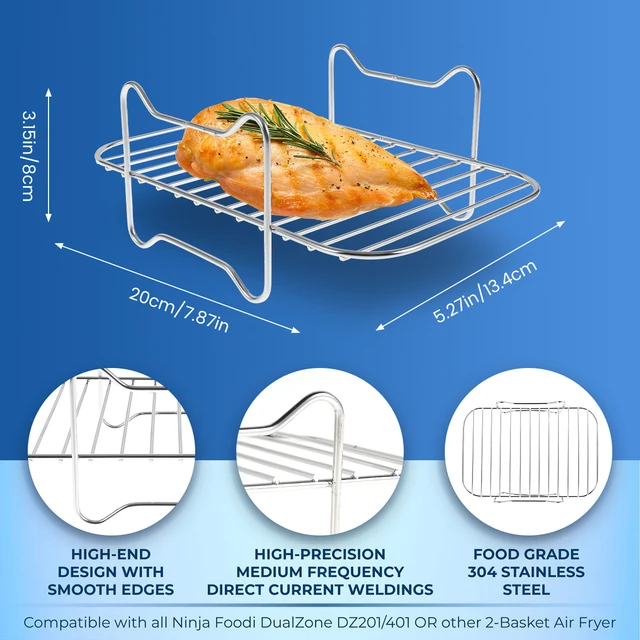 Air Fryer Rack for Ninja Foodi Grill XL Air Fryer, Multi-Layer Dehydrator  Rack Toast Rack Air Fryer Accessories - AliExpress