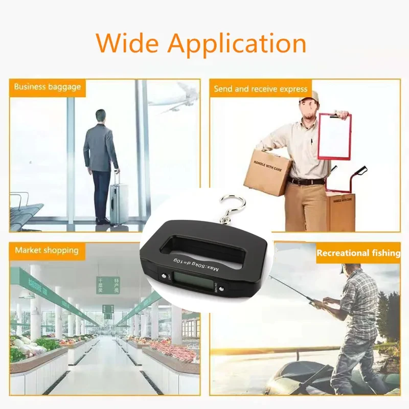 50kg/10g Digital Luggage Scale Electronic Portable Suitcase Travel Weighs With Backlight Electronic Travel Hanging Scales luggage scale