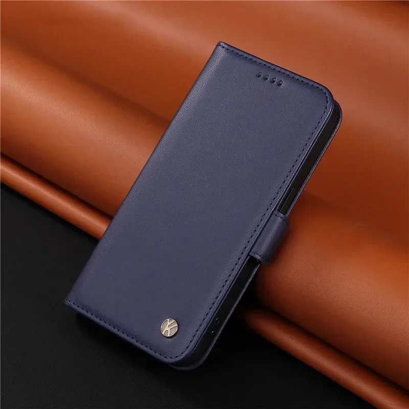 Leather Flip Wallet Phone Case with Holder Stand and Book Cover Design