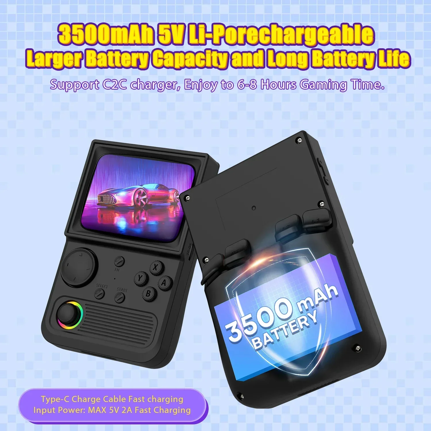R36T Retro Handheld Game Console EmuELEC System 3.5 Inch IPS Screen  Portable Pocket Video Player RK3326 Chip 64/128G 18000+Games - AliExpress