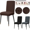 Set of 4 Dining Chair Covers High Stretchy Universal Seat Slipcovers Washable Removable Protector for Home Decor Banquet 1