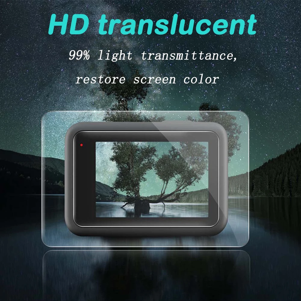 Camera Screen Protector Ultra-HD Tempered Glass for GoPro Hero12 Black Screen Protector Anti-scratch Film for GoPro Hero 12 Camera Lens Protector Glass